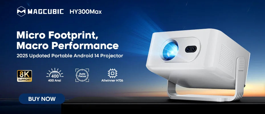 CineLUMIXA Beam Pro – 8K Smart WiFi6 Home Projector