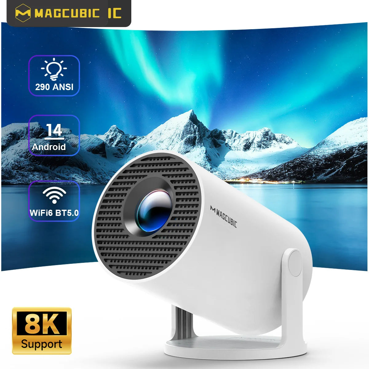 CineLUMIXA Beam Pro – 8K Smart WiFi6 Home Projector