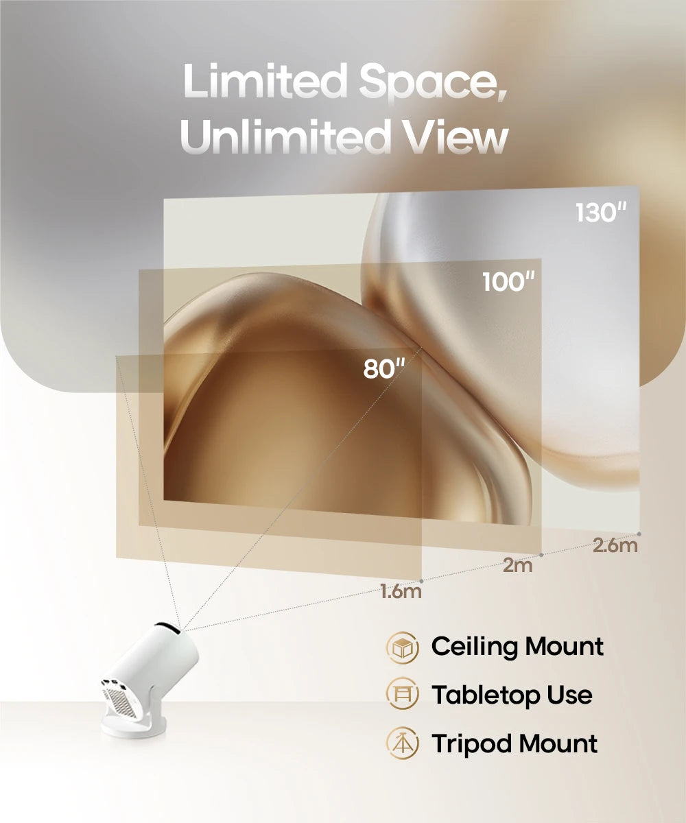 CineLUMIXA Beam Pro – 8K Smart WiFi6 Home Projector