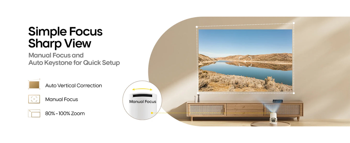 CineLUMIXA Beam Pro – 8K Smart WiFi6 Home Projector